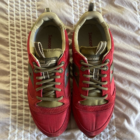 Saucony Jazz 81 Peak Premium Red Green Men’s 5.5 - Picture 2 of 8